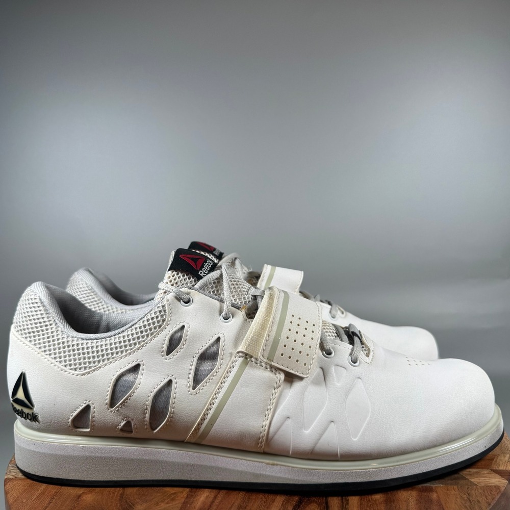 Reebok Lifter PR Mens White Grey Weightlifting Shoes BD2632 Size 13